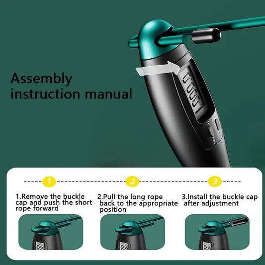 Cordless Digital Counter Weighted Skipping Rope Set - Sublake