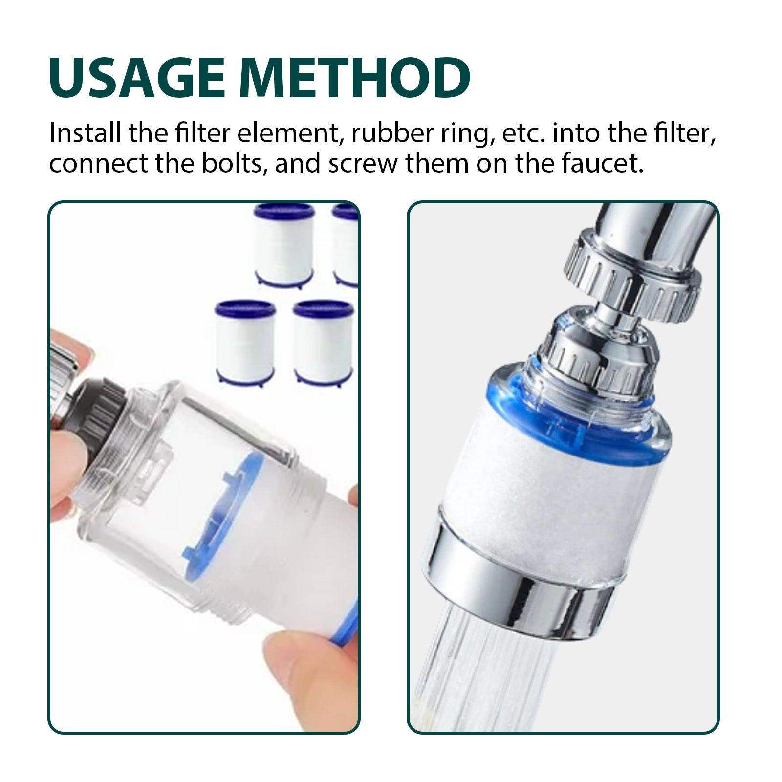 360 Degree Rotating Water Purifier Filter - White // Sublake 