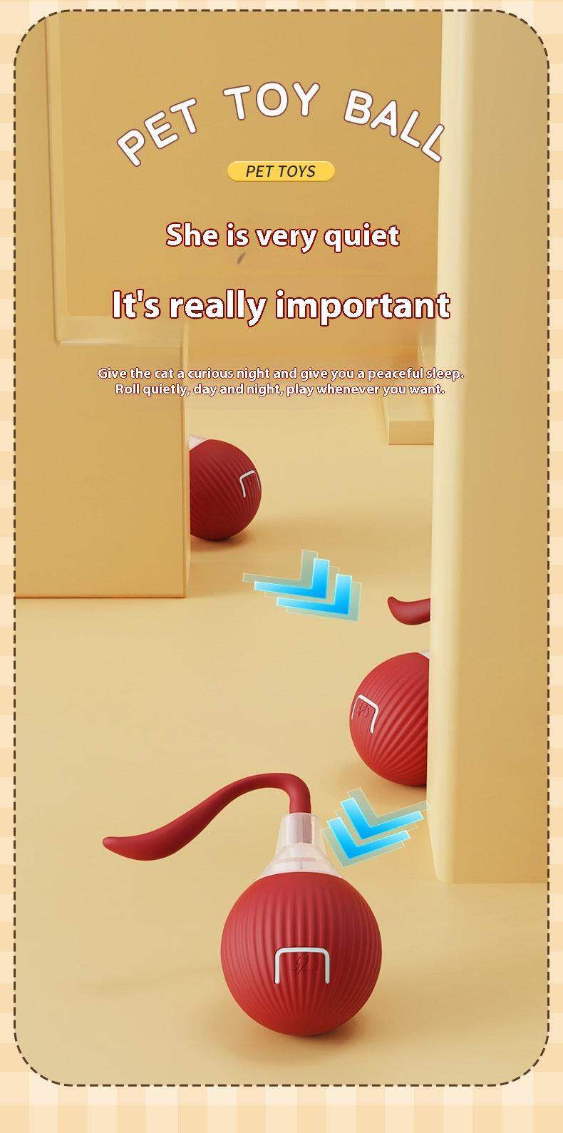 Automatic Pet Interactive Rolling Ball - Magic Tail Gray // Sublake 