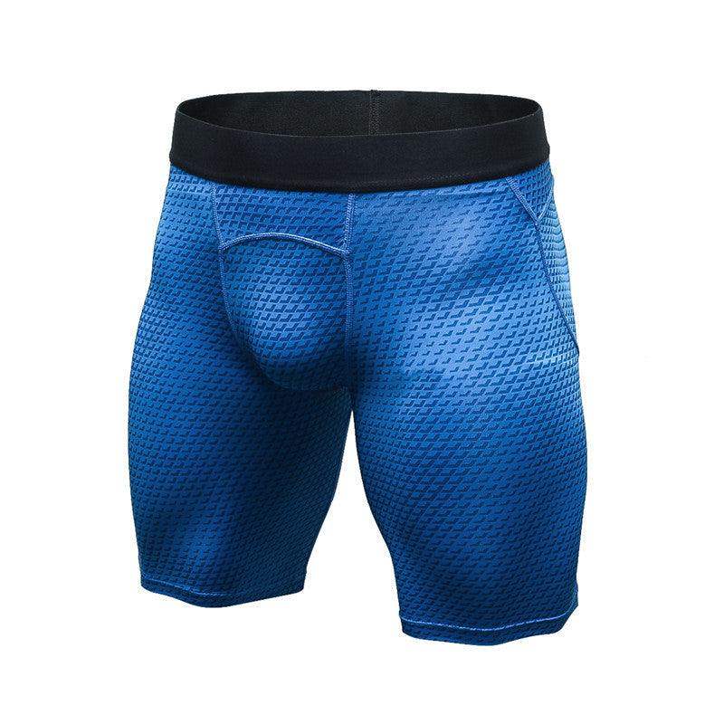 Men's Casual Compression Sports Shorts - Blue / L / Short // Sublake 