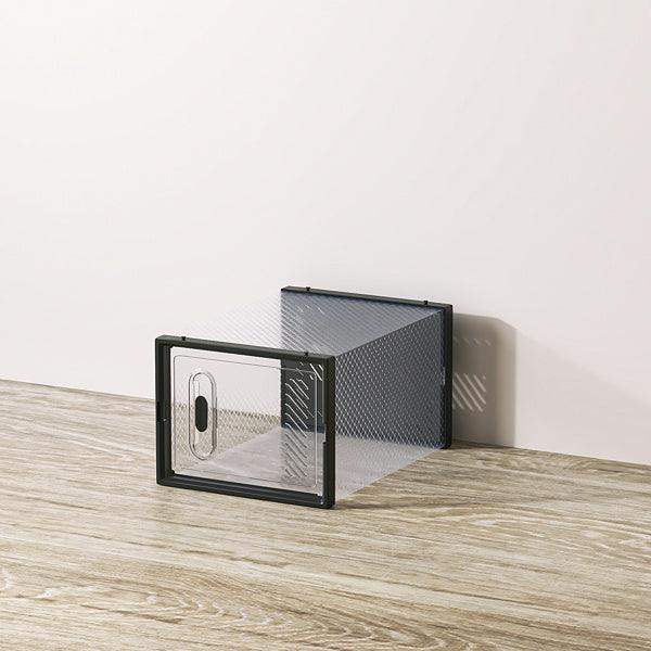 12 pieces plastic shoe box with mesh - Sleek black // Sublake 