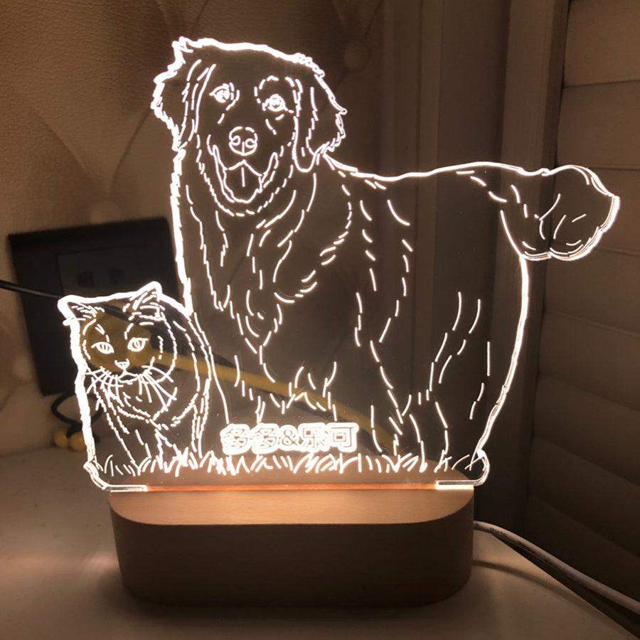 🌟 Custom 3D Stereo Night Light – Personalized Photo Lamp - Single people // Sublake 