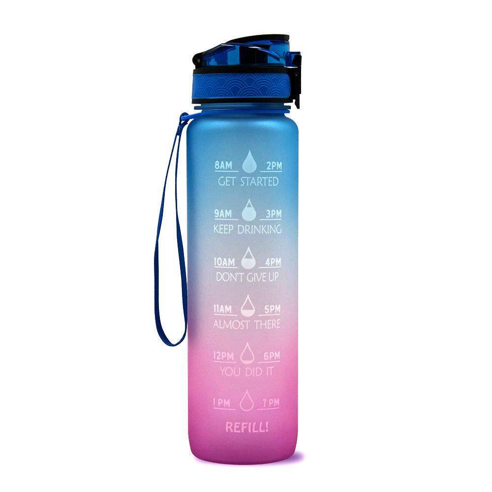 1L water bottle with indicator - Blue red gradient set / 1000ML // Sublake 