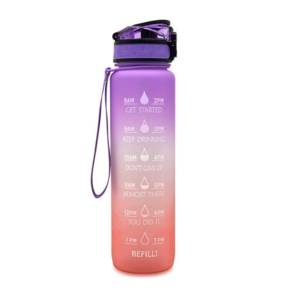 1L water bottle with indicator - Blue red gradient set / 1000ML // Sublake 
