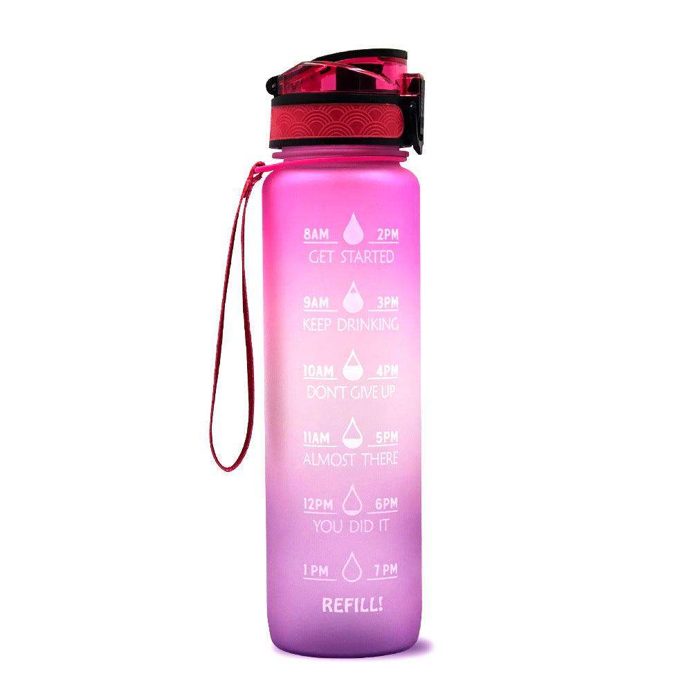 1L water bottle with indicator - Blue red gradient set / 1000ML // Sublake 