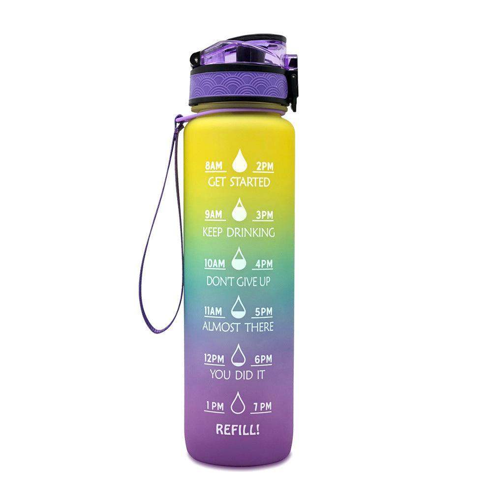 1L water bottle with indicator - Blue red gradient set / 1000ML // Sublake 