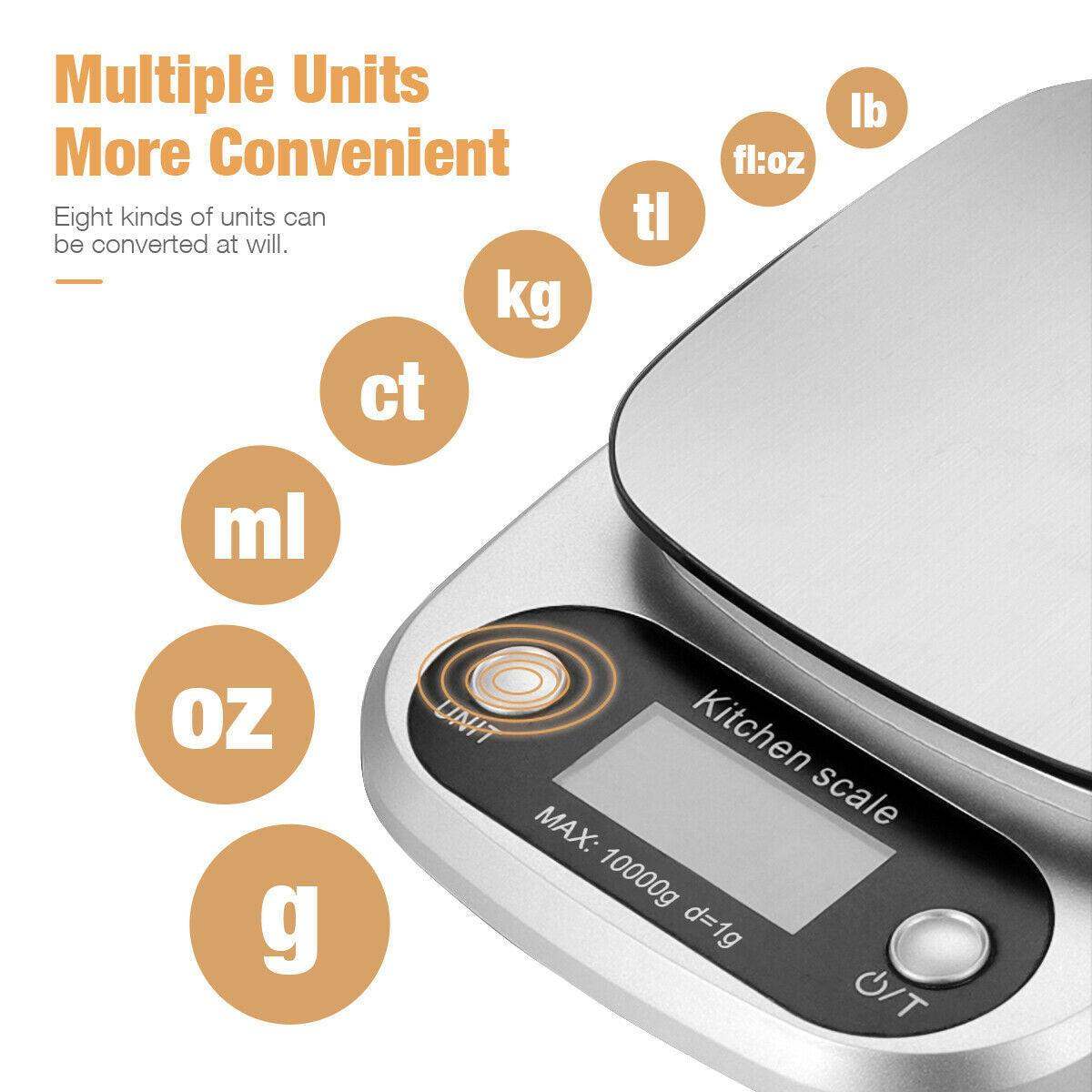 Ultra digital scale for diet - Silver // Sublake 
