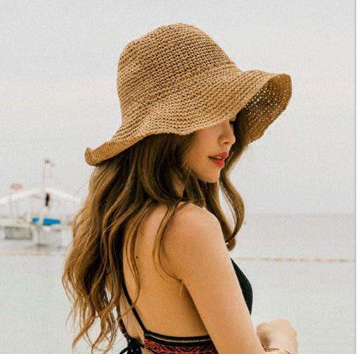 Women's Foldable Straw Sun Hat - Sublake 