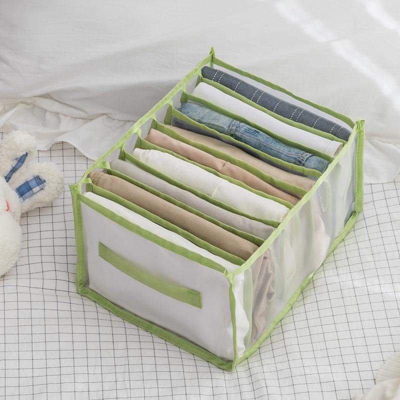 Non-woven fabric underwear storage box - 3pcs Grey / 7grids 36x17x12cm // Sublake 