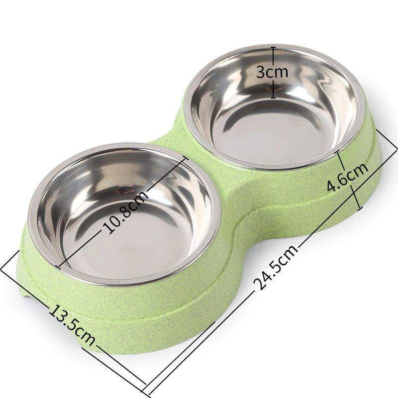 Dual Pet food and water dispenser - Green // Sublake 