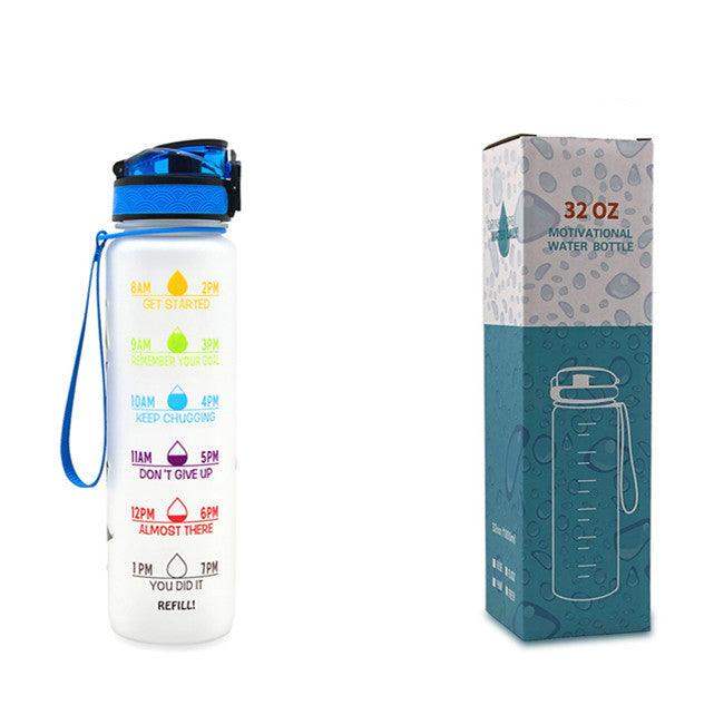 1L water bottle with indicator - Blue red gradient set / 1000ML // Sublake 