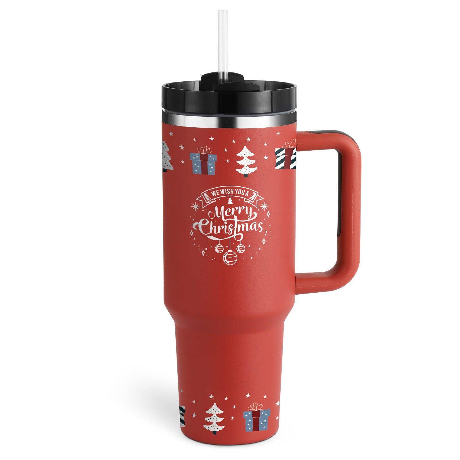 40 oz Stainless Steel Insulated Tumbler - Christmas Red B / 1200ML / 1PC // Sublake 