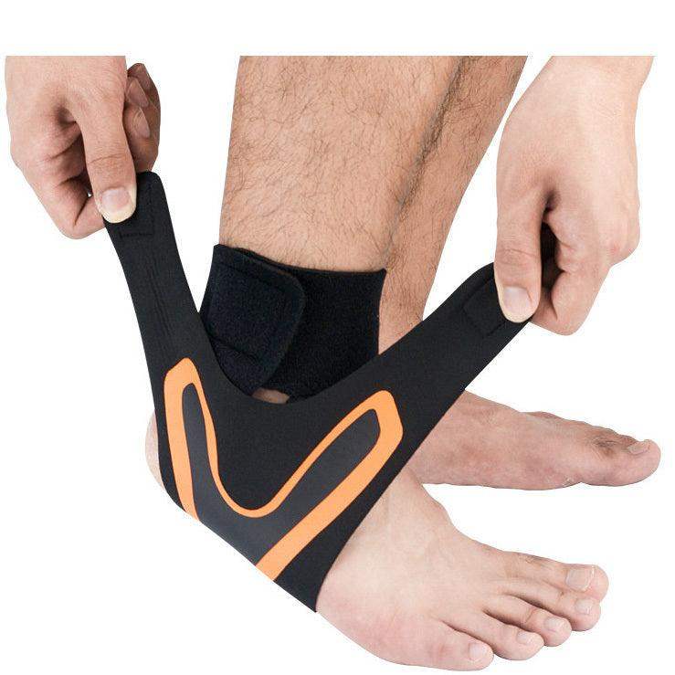 Running safety ankle brace - L / 1pc / Left orange // Sublake 