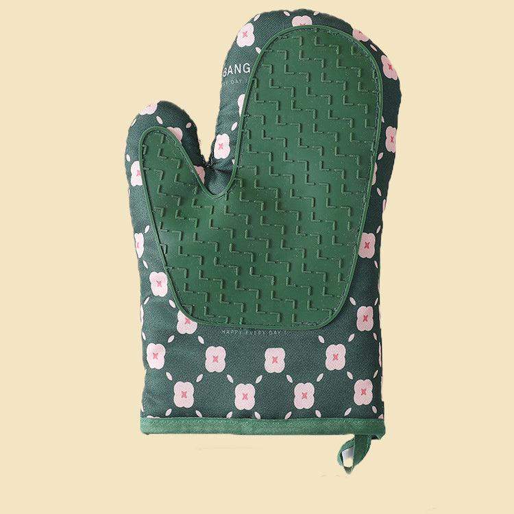 Thick cotton anti-scald gloves - Green / Left // Sublake 