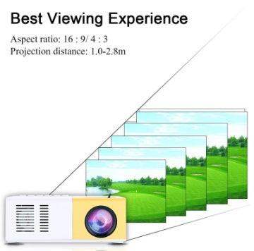 🎥 1080P HD Mini Portable Projector 3D cinema - Black EU // Sublake 