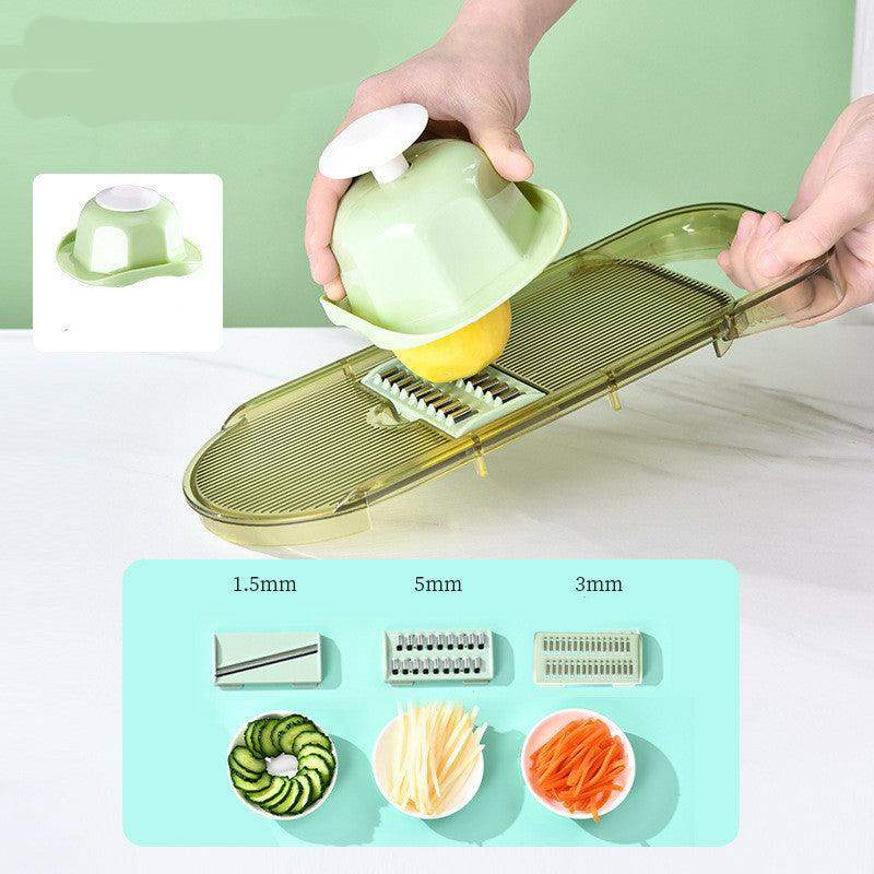 vegetable cutter -steel blade - Veneer cutter Drainage basket / 6blades // Sublake 
