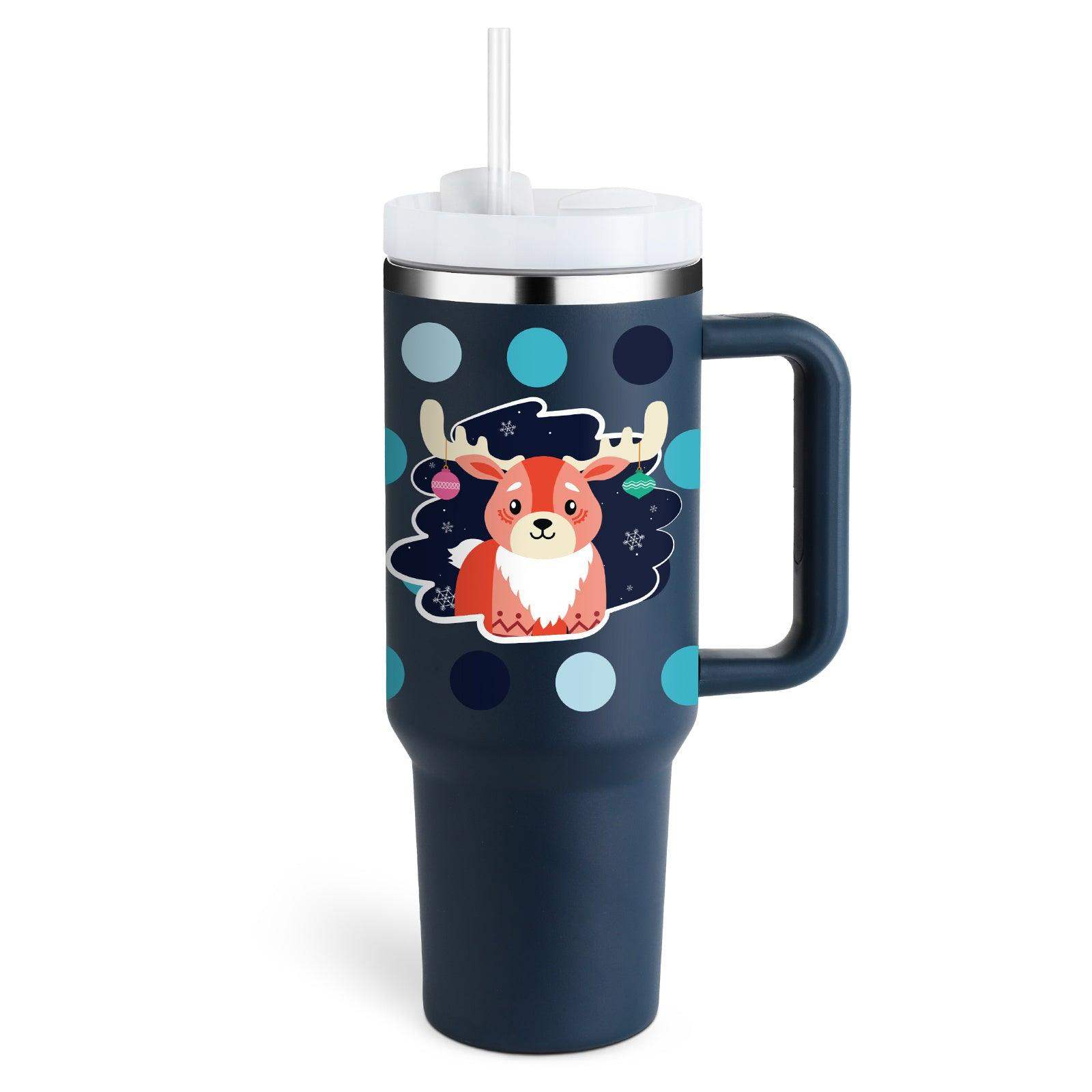 40 oz Stainless Steel Insulated Tumbler - Christmas Blue / 1200ML / 1PC // Sublake 
