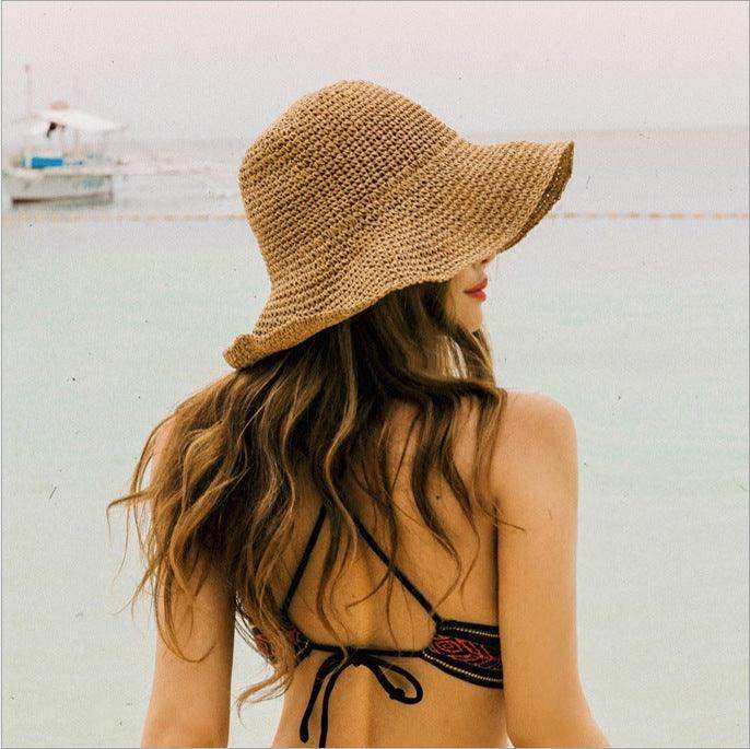 Women's Foldable Straw Sun Hat - Sublake 