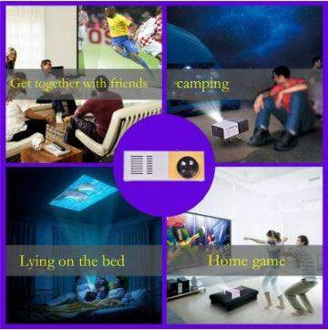 🎥 1080P HD Mini Portable Projector 3D cinema - Black EU // Sublake 