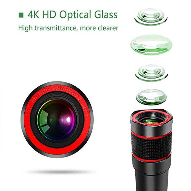 Universal Telescope Lens – See Beyond Limits - Black / 1pc / 12X // Sublake 