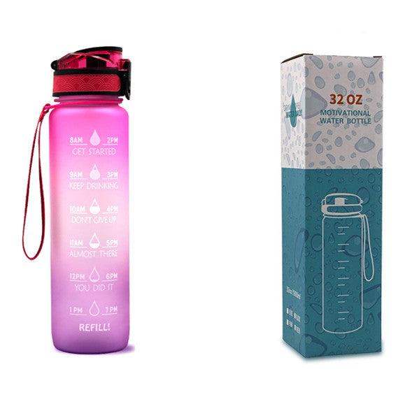1L water bottle with indicator - Blue red gradient set / 1000ML // Sublake 