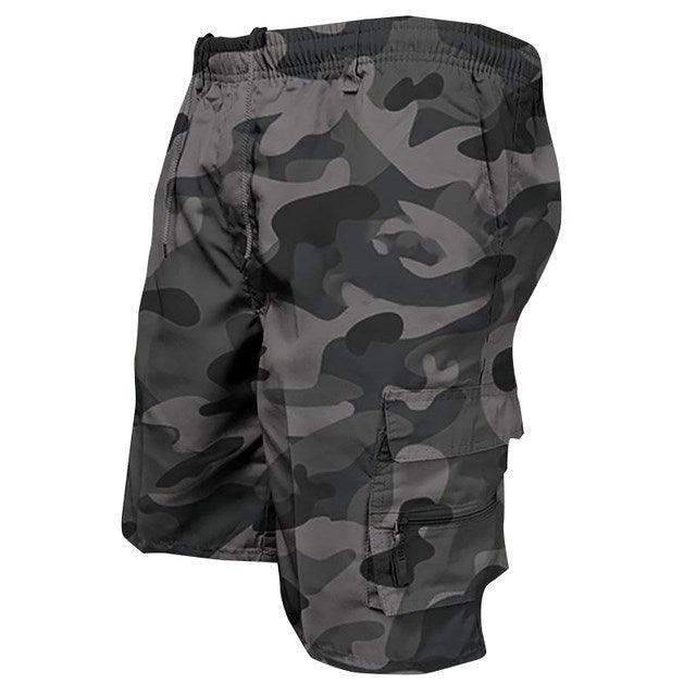 men's gym and outdoor shortpant - Camouflage grey / 2XL // Sublake 