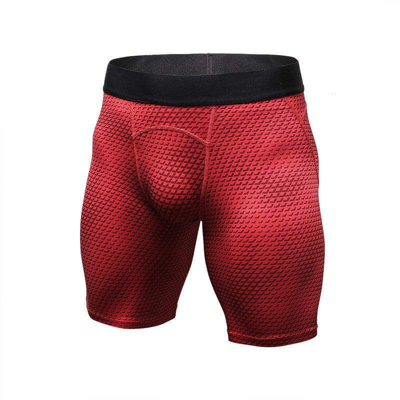 Men's Casual Compression Sports Shorts - Red / L / Short // Sublake 