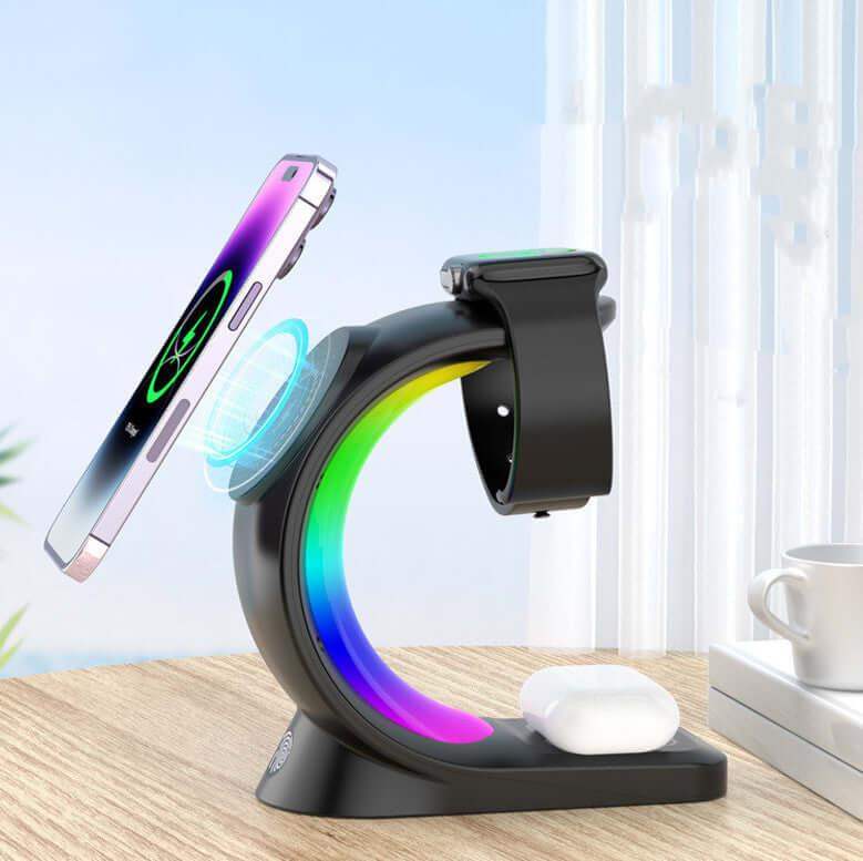 3-in-1 Magnetic Wireless Charger – Fast Charging Station - Sublake 