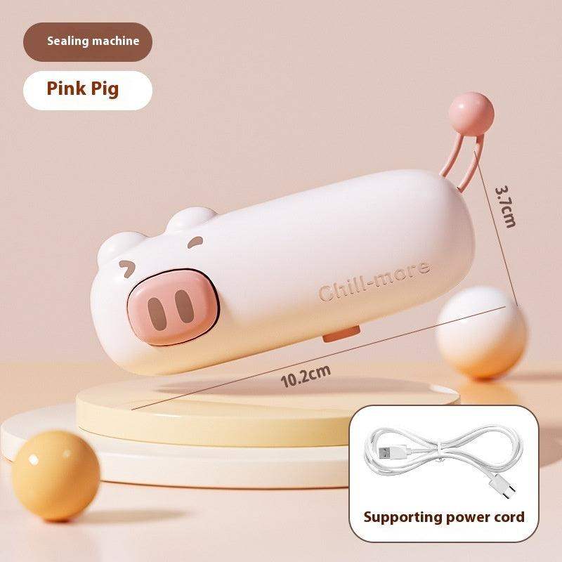 Mini USB Plastic Bag Sealer - Pink Pig // Sublake 