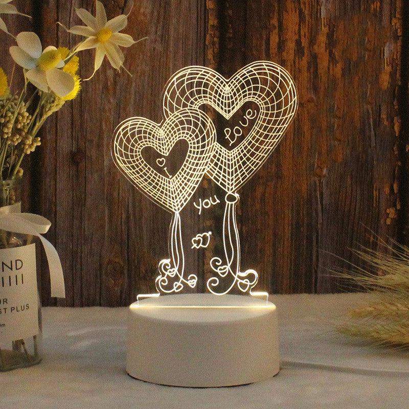 Any space Perfect Decor LED lamp - Double Heart // Sublake 