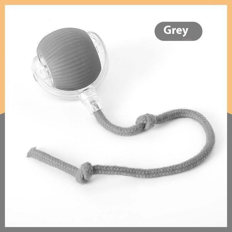 Automatic Pet Interactive Rolling Ball - With Rope Style Gray // Sublake 