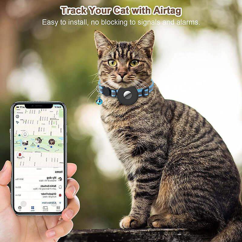 New Airtag Anti-lost Pet Collar - Black // Sublake 