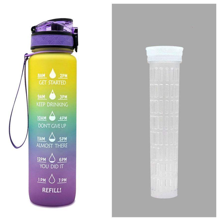 1L water bottle with indicator - Blue red gradient set / 1000ML // Sublake 