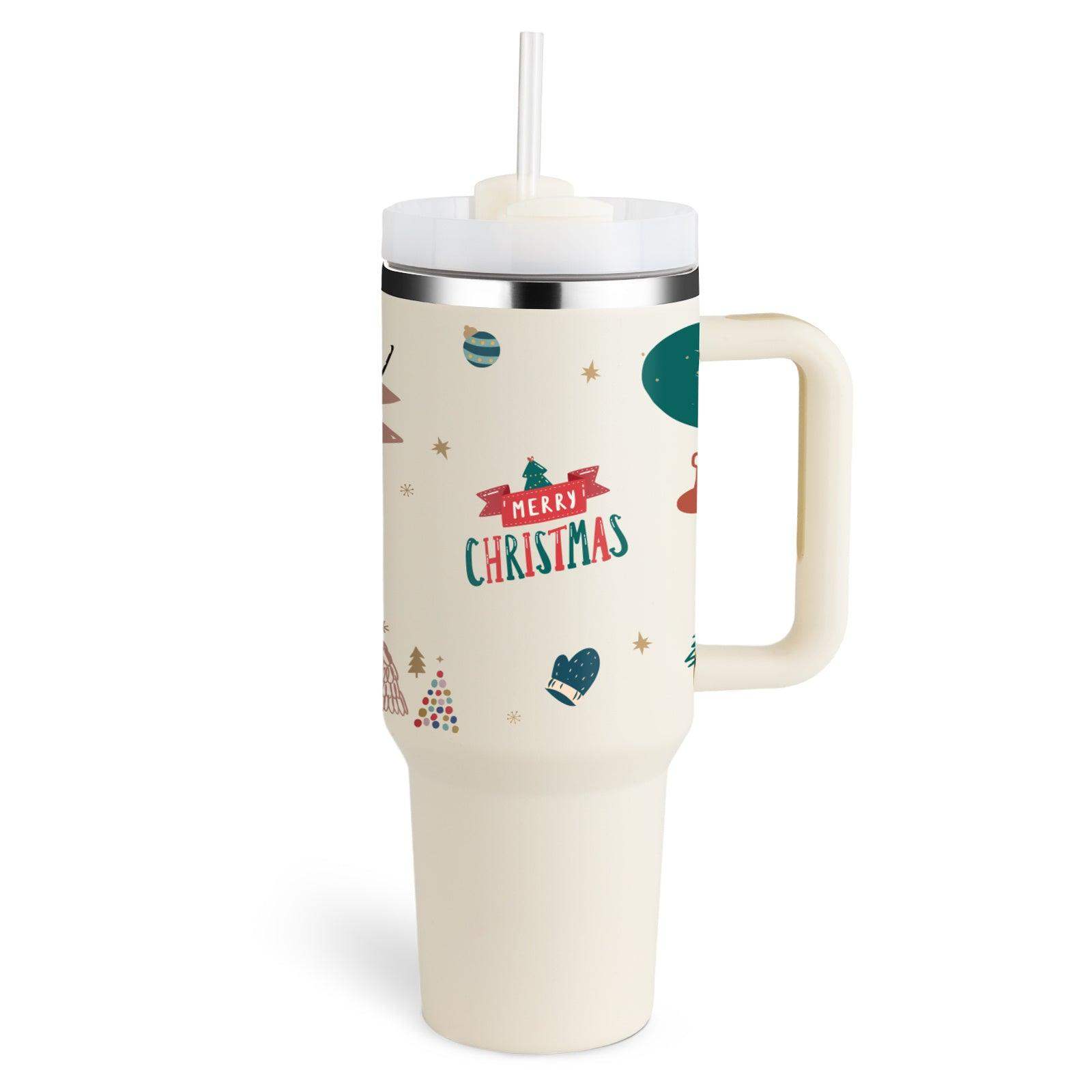 40 oz Stainless Steel Insulated Tumbler - Christmas Beige / 1200ML / 1PC // Sublake 