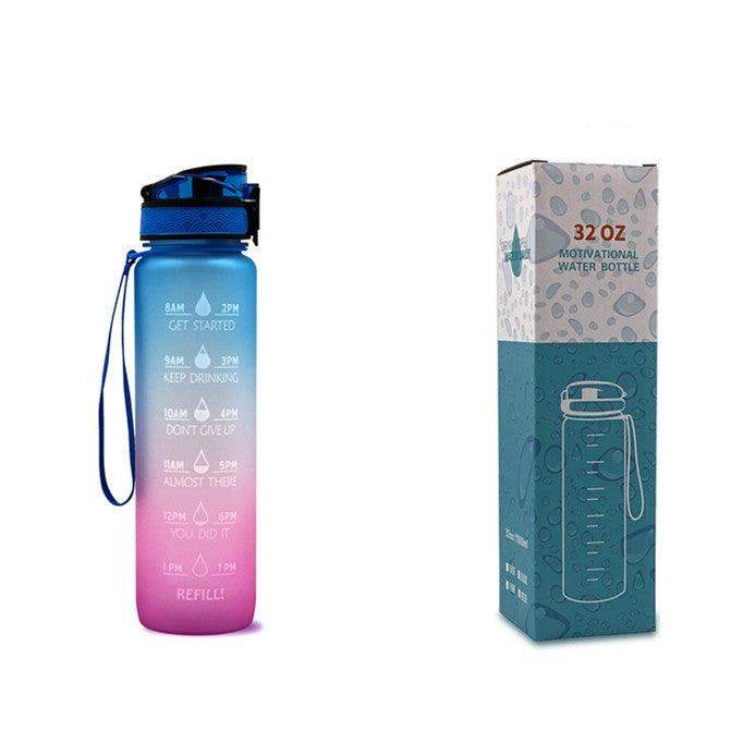 1L water bottle with indicator - Blue red gradient set / 1000ML // Sublake 