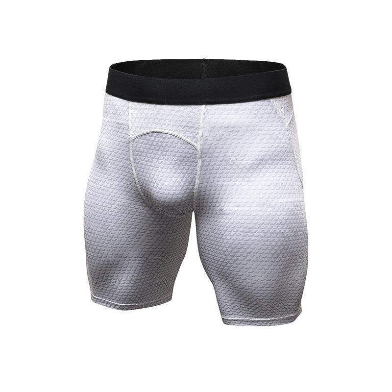 Men's Casual Compression Sports Shorts - White / L / Short // Sublake 