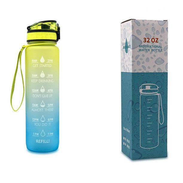 1L water bottle with indicator - Blue red gradient set / 1000ML // Sublake 