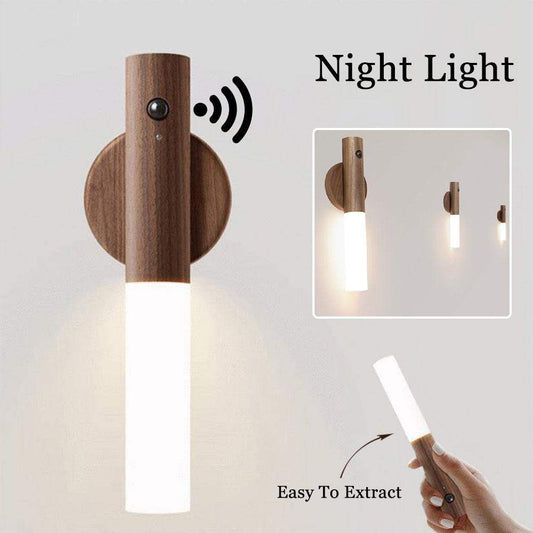 Automatic Wooden Motion Sensor Lamp – USB Rechargeable - Sublake 
