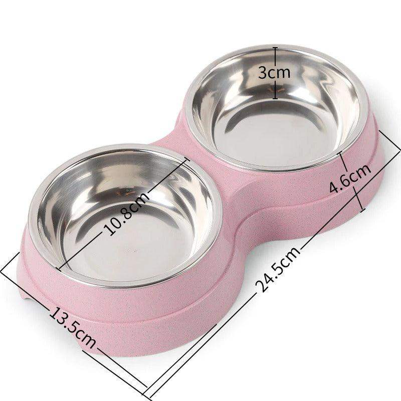 Dual Pet food and water dispenser - Pink // Sublake 