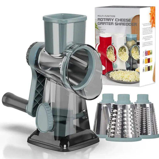 Manual cheese and nut grater shown in blue option