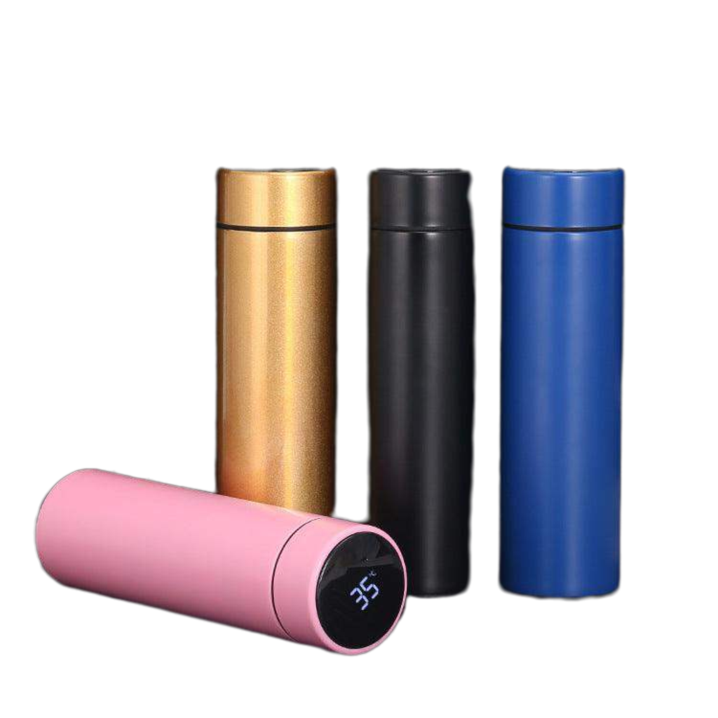 500ml Smart Bottle - Stainless Steel Thermos - Black // Sublake 