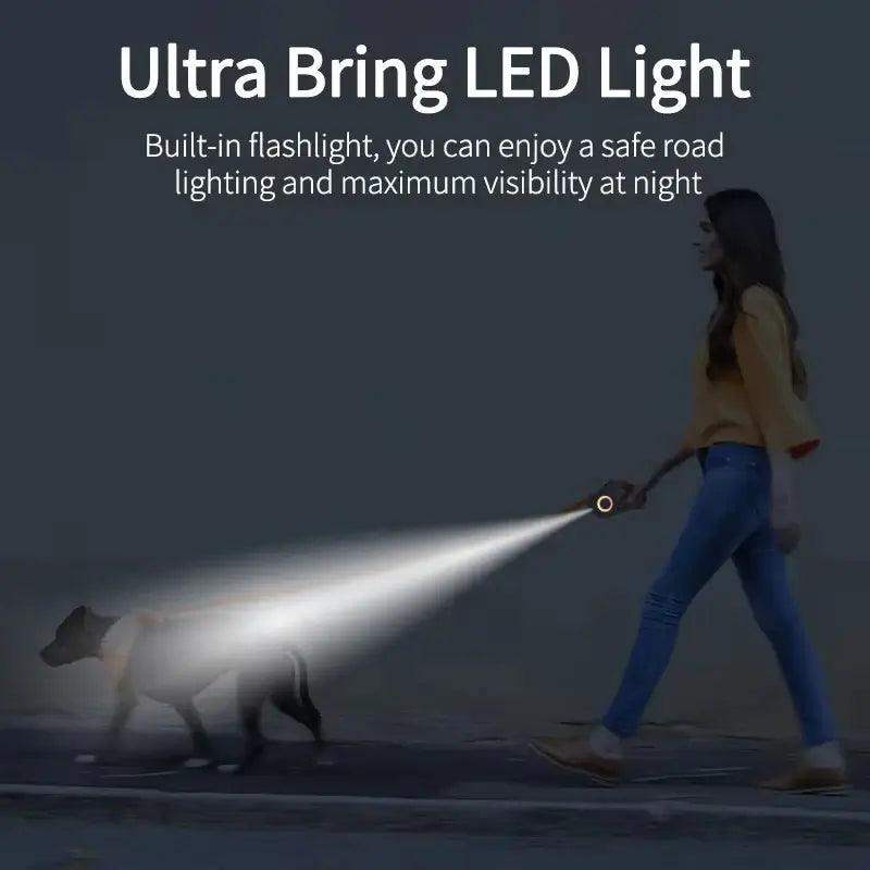 5M Retractable Dog Leash With LED Light - Sublake 