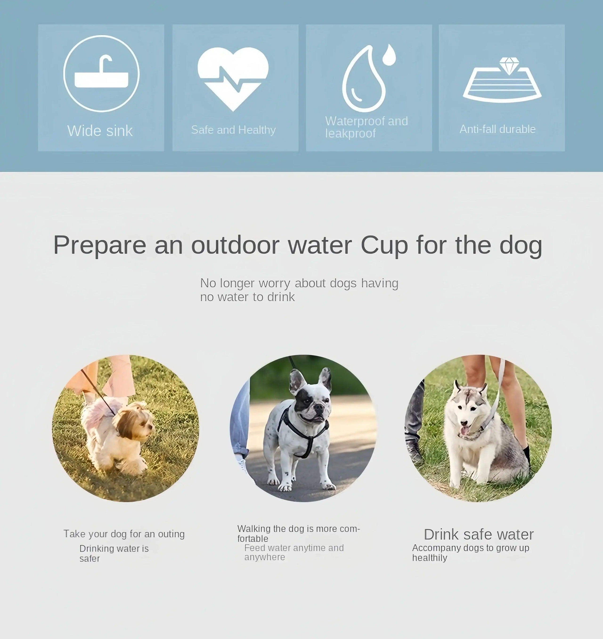 Portable Pet Bottle with Food Storage for Outdoors - Sublake 