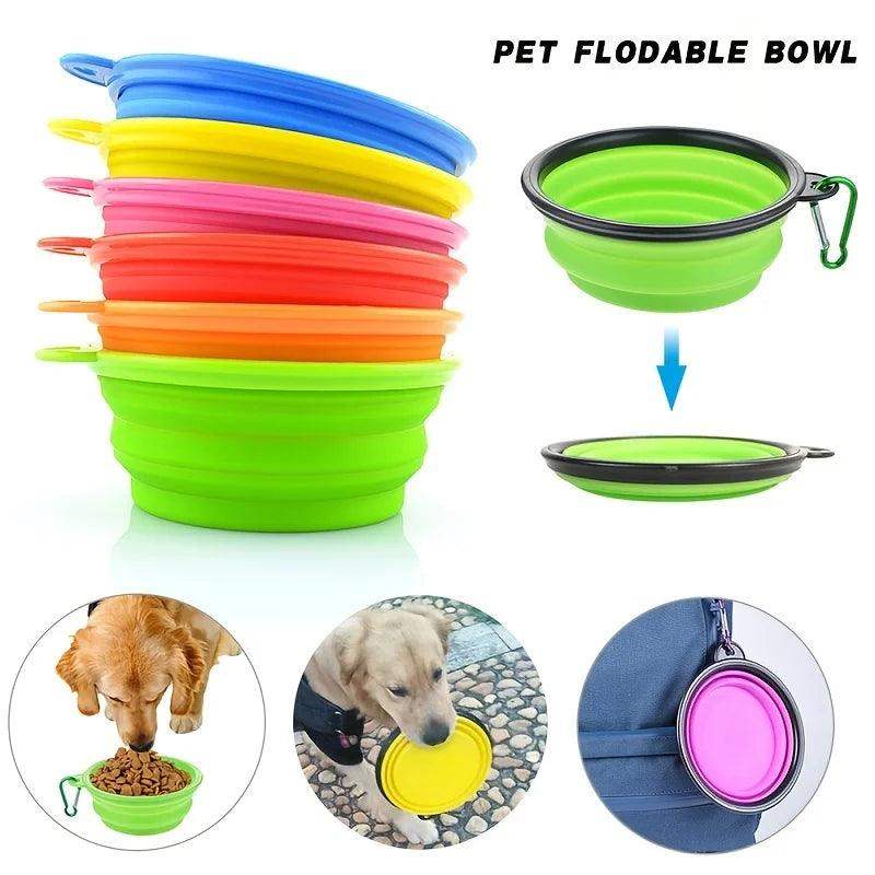 Portable Collapsible Pet Bowl – Silicone Dog & Cat Travel Bowl - Sublake 