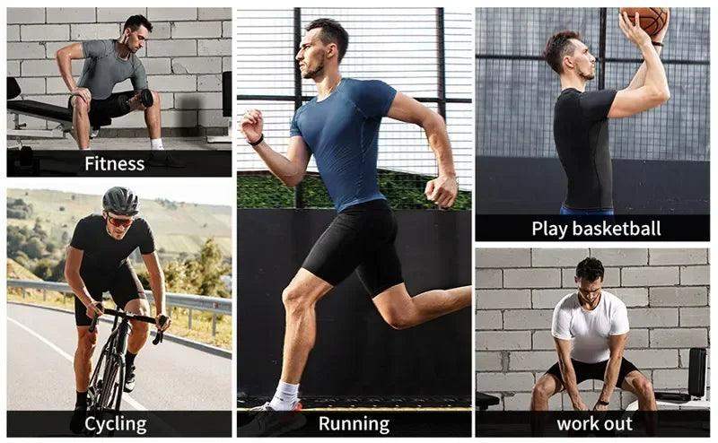 Men's Compression Short Sleeve Gym Fitness Running Shirt - Sublake 