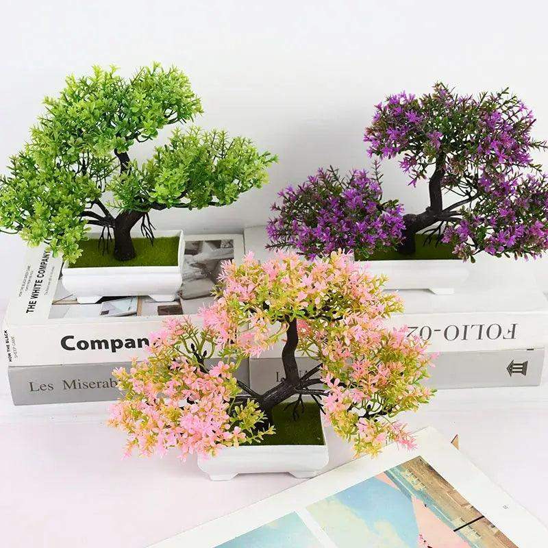 Artificial Plants Bonsai Small Tree Pot Fake Plant Flowers Potted Ornaments For Home Room Table Decoration Hotel Garden Decor - Sublake 