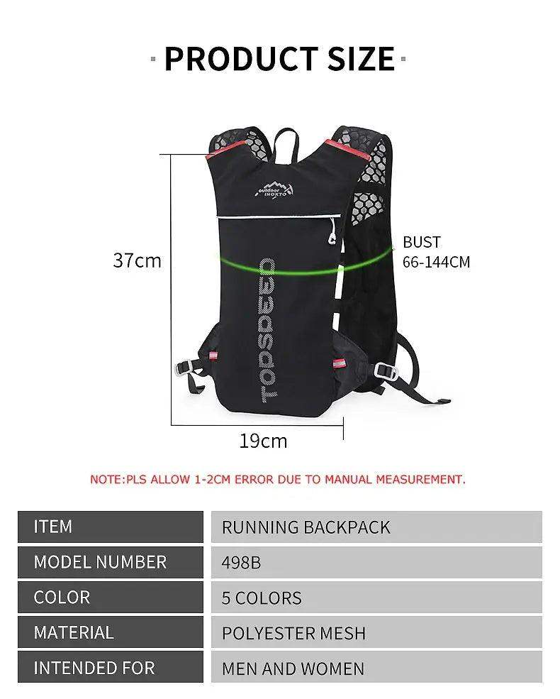 INOXTO Trail Running Ultra Light 5L Hydration Backpack - Sublake 