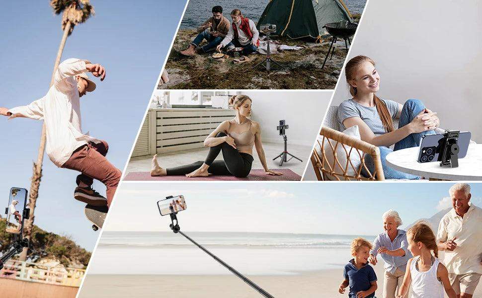 4-in-1 Selfie Stick Tripod – Wireless Remote & 360° Rotation - Sublake 