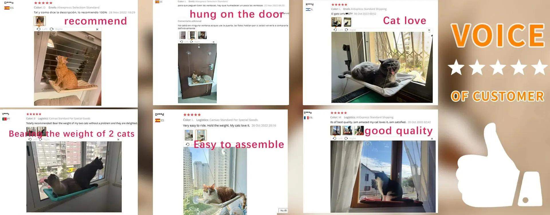 Window Cat Hammock with Suction Cup Mount Seat - Sublake 