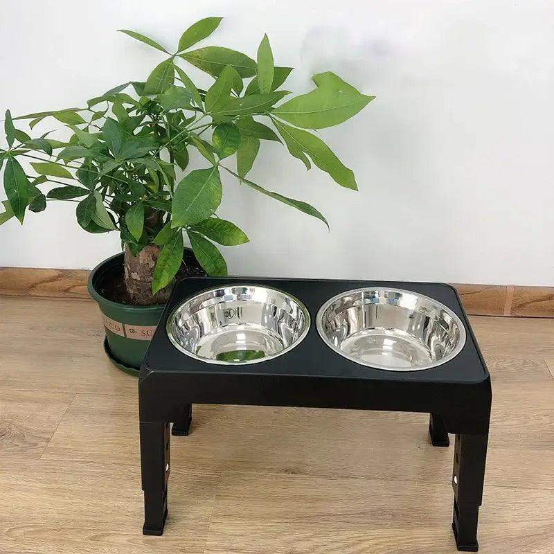 Elevated Dog Feeder with Adjustable Stand & Stainless Steel Bowls - Sublake 